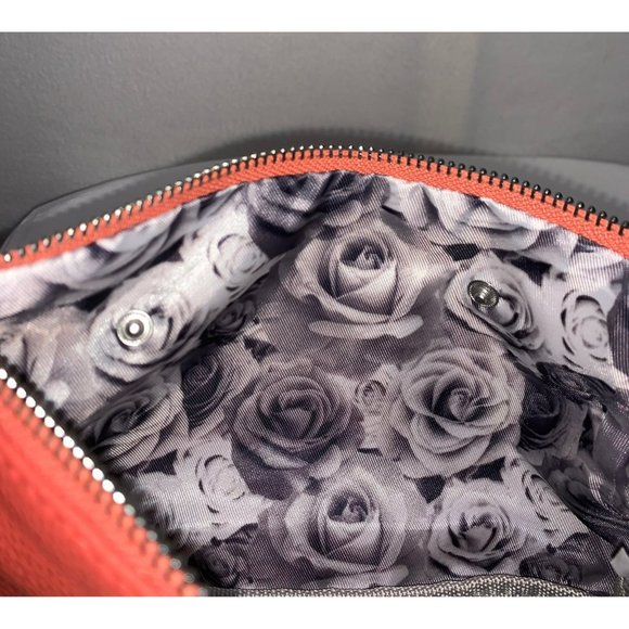 Adrienne Vittadini Charging Wallet Wristlet Pouch RFID Protection Coral Silver - Picture 10 of 11